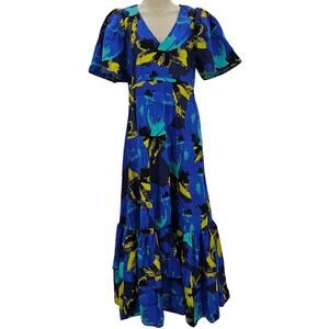 Christopher John Rogers X Target Womans size 2 Floral Puff Sleeve Maxi Dress NEW